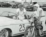 James Dean Speaking with Motorcycle Racer Ed&nbsp;Kretz