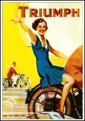 triumph-motorcycle-1930s-triumph-girl-ad-repro-postcard