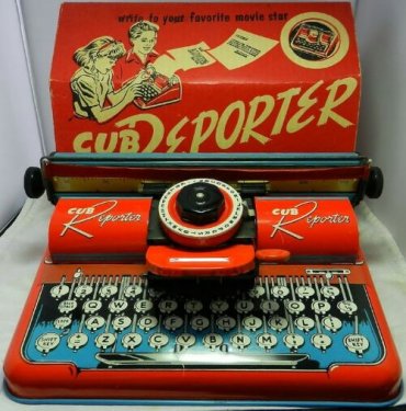 1950s toy typewriter cub reporter.jpg image